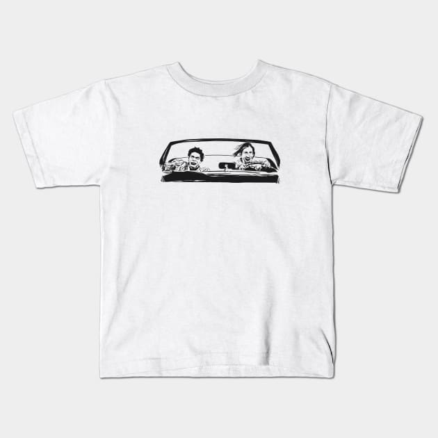 Ferrari Car Jump - Ferris Bueller's Day Off Kids T-Shirt by bradjbarry